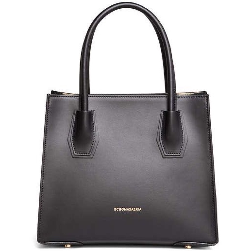 BCBGMAXAZRIA Sophia Leather Tote Black Made in Italy